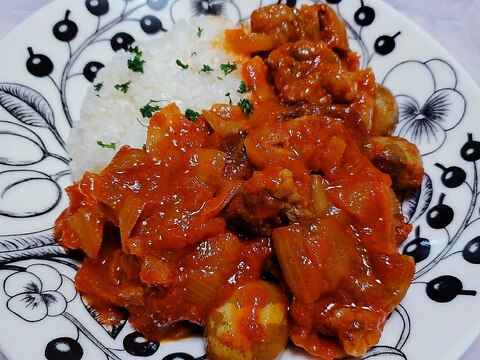 炊飯器で☆牛すじとマッシュルームのハッシュドビーフ